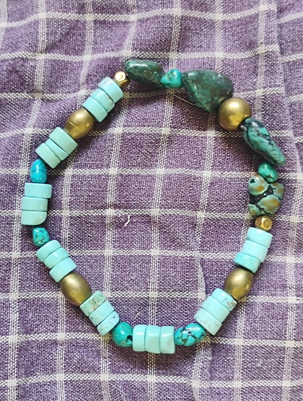 'Turquoise Party' Handmade Bracelet - Picture 1 of 6
